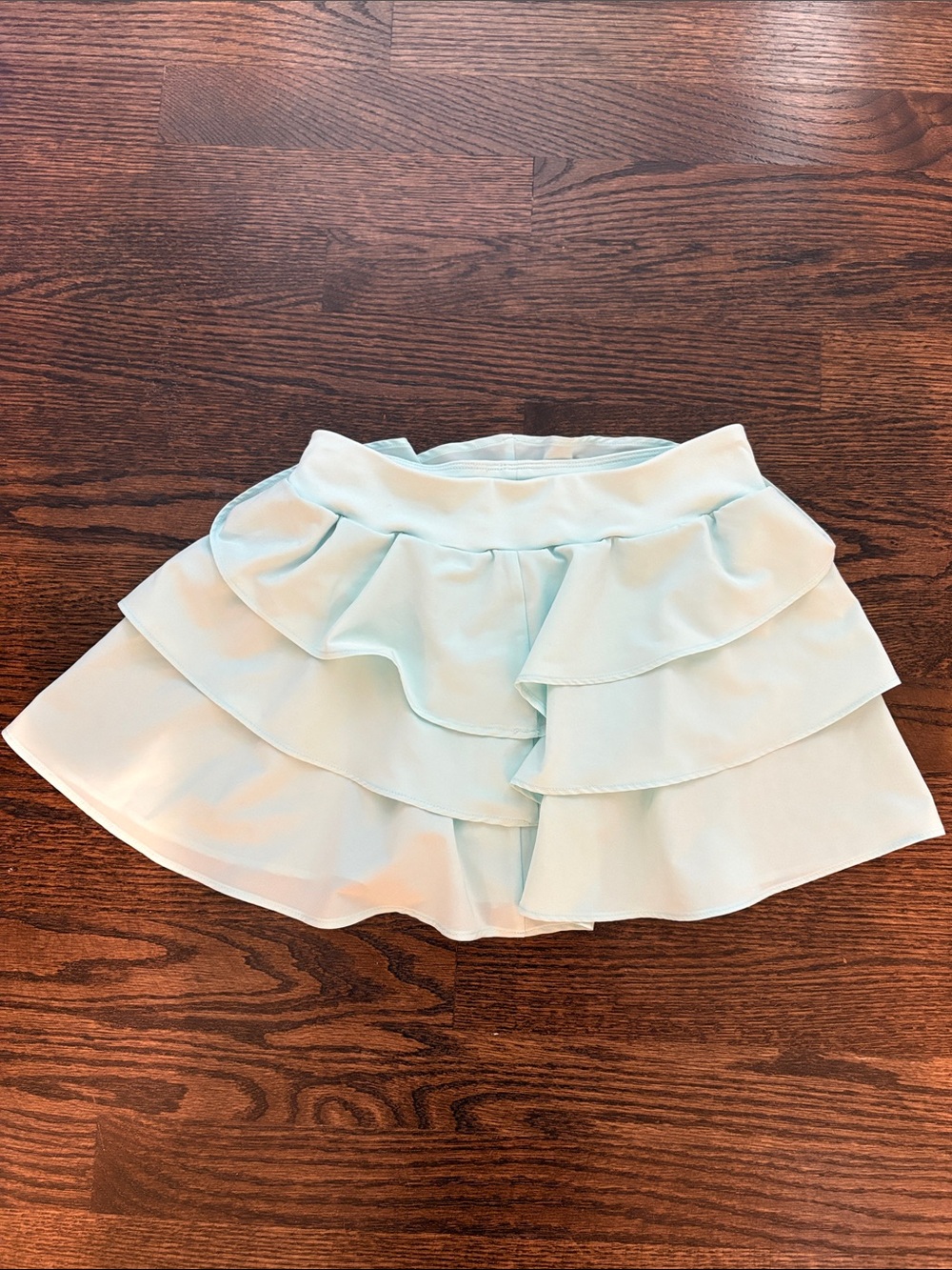 Kids Light Blue Zella Ruffle Skirt. Size: Medium